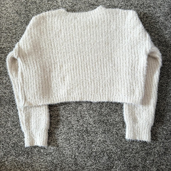 RSQ Cream Knit Crew Neck Sweater - Picture 3 of 3